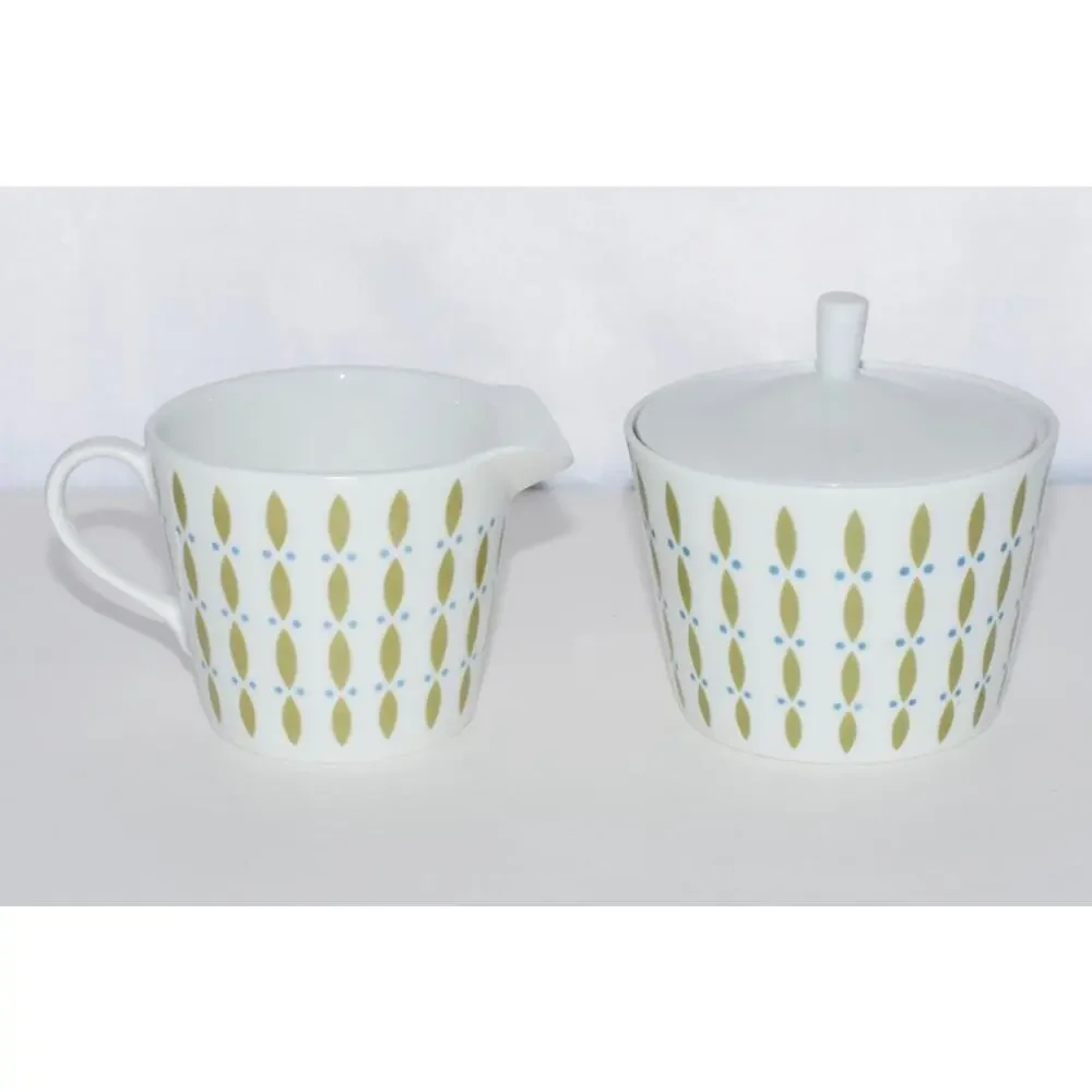 Melitta Zurich Luncheon Plates Coffee Tea Pot, Cup & Saucer 22pc MCM Modernism